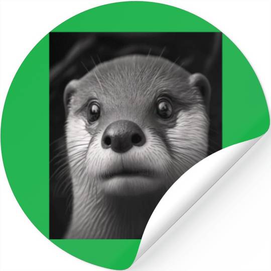 Fashionable Otter Design Cool Sea Otter With Blue Stickers