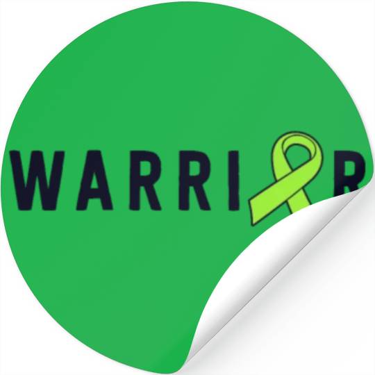 Warrior Lime Green Awareness Ribbon Lyme Disease Stickers