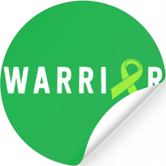 Warrior Lime Green Awareness Ribbon Lyme Disease Stickers