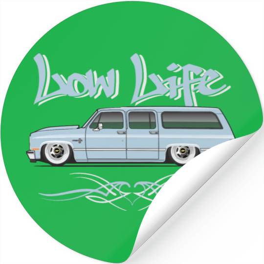 low life Light Blue Stickers