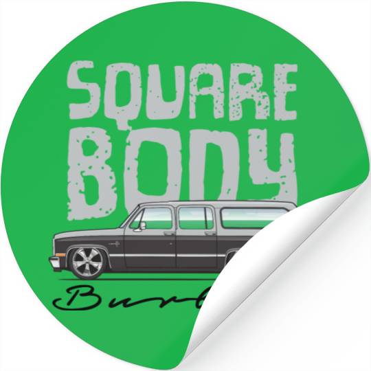 square body Light Silver Stickers