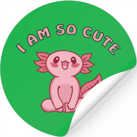 Sweet baby axolotl tail lurch aquaristics Stickers
