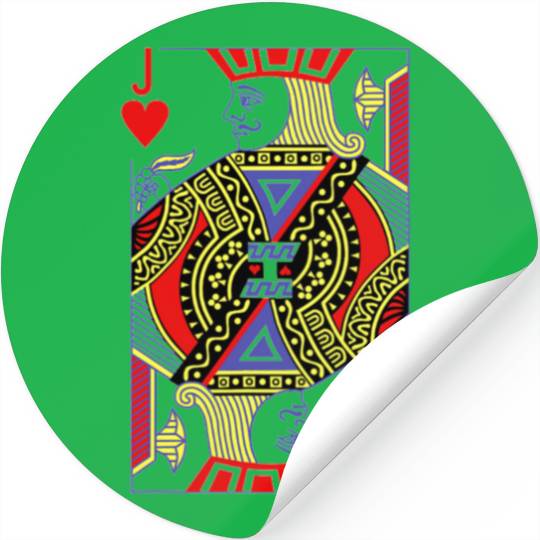 jack of hearts royal flush costume halloween playi Stickers