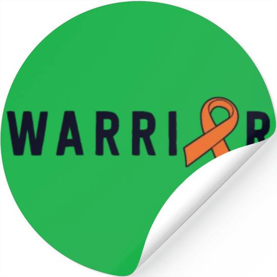 Leukemia Warrior Lymphoma Cancer Orange Ribbon Stickers