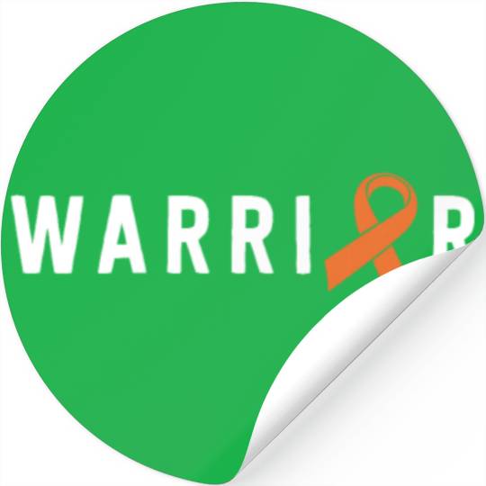Leukemia Warrior Lymphoma Cancer Orange Ribbon Stickers