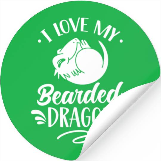 I Love My Bearded Dragon Pet Reptile Lover Animal Stickers