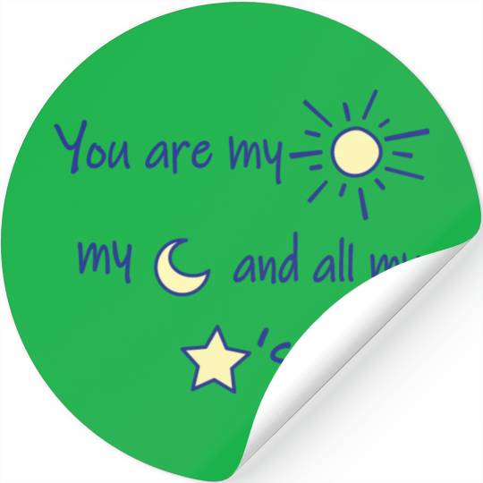 Sun Moon and Stars Stickers