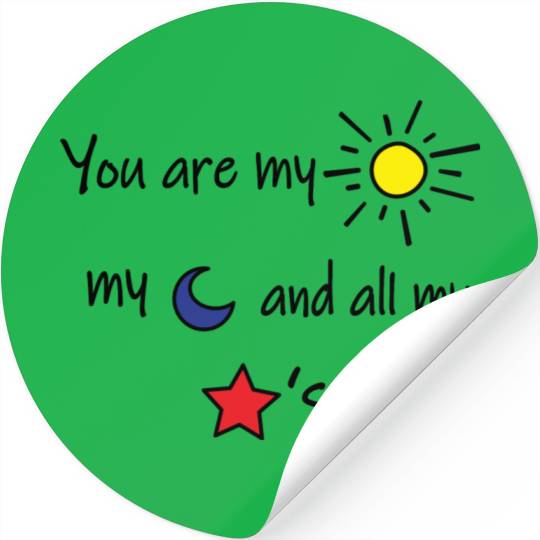 Sun Moon and Stars Stickers