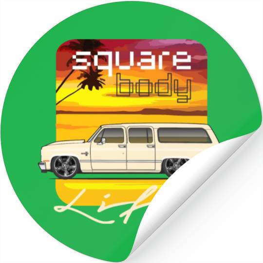 square Santa Fe Tan Stickers