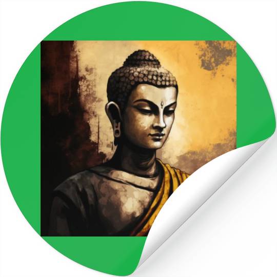 The Serenity of Zen Buddha Watercolor Meditation Stickers