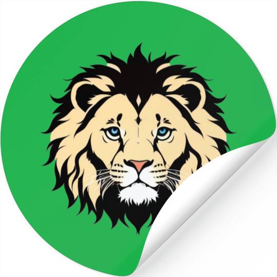 Royal Cartoon Lion - King of the Jungle 6 Stickers