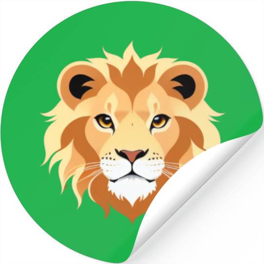 Royal Cartoon Lion - King of the Jungle 1 Stickers