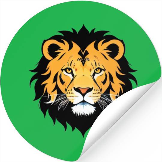 Royal Cartoon Lion - King of the Jungle 16 Stickers