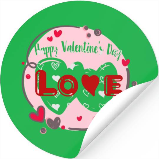 Wearing my heart on my sleeve for Valentine's Day Stickers