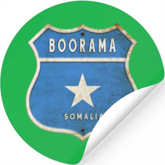 Boorama Somalia coat of arms flag design Stickers