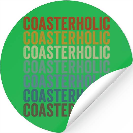 Coasterholic Roller Coaster Lover Stickers