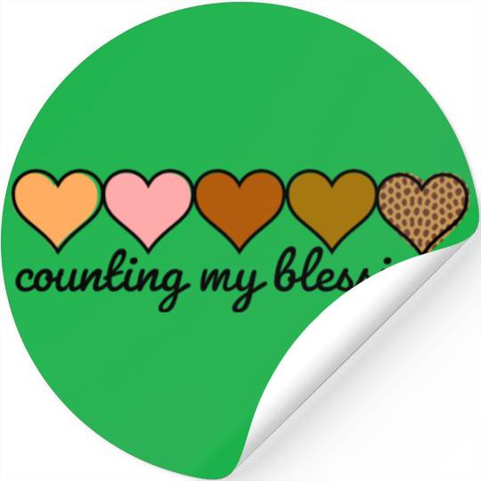 Counting my blessings Christian Stickers