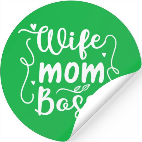 Wife Mother Boss Stickers