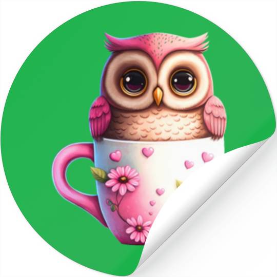 Owl Animal Cute Wild Bird Zoo Forest Nature Child Stickers