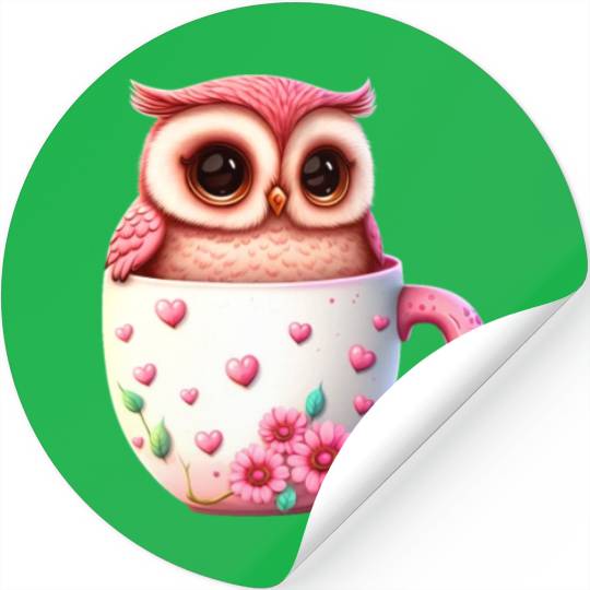 Owl Animal Cute Wild Bird Zoo Forest Nature Child Stickers
