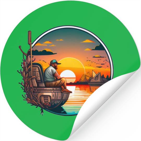 Peaceful Fishing Stickers