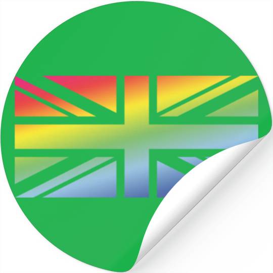 Union Jack / Rainbow Flag (Great Britain / UK) Stickers