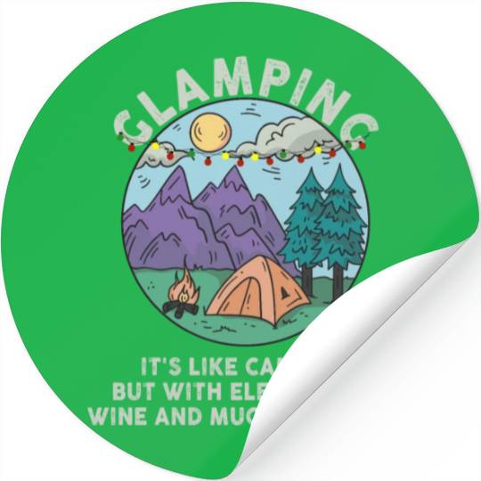 Glamping Definition Glamper Its Like Camping Spark Stickers