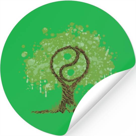 Ying Yang Tree of Life Stickers