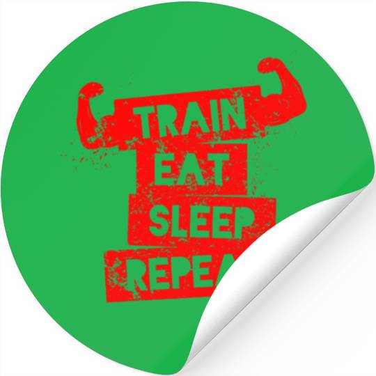 Train Eat Sleep Stickers