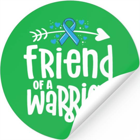 Friend Of A Warrior Support Team Prostate Cancer Stickers