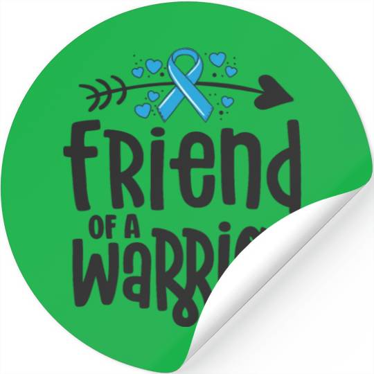 Friend Of A Warrior Support Team Prostate Cancer Stickers