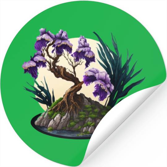 Iris Bonsai Tree Stickers
