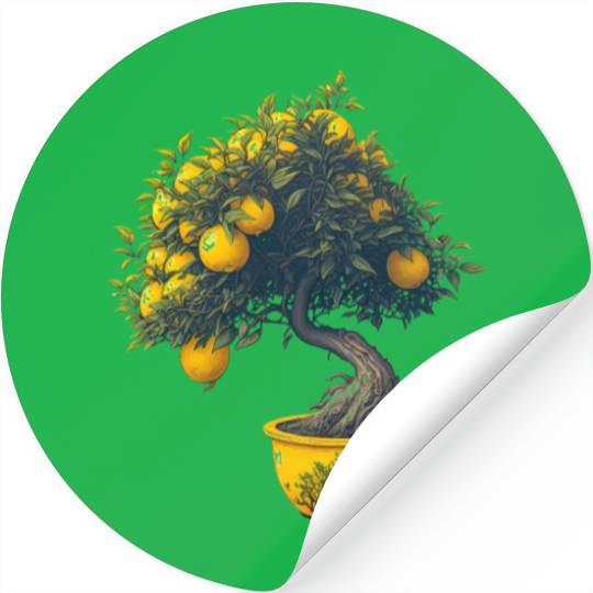 Lemon Bonsai Tree Stickers