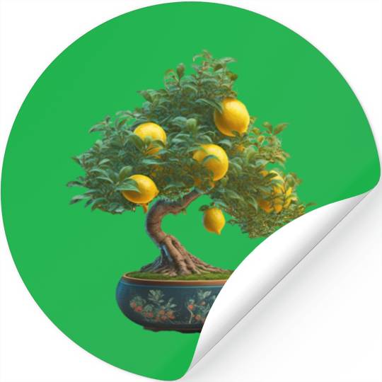 Lemon Bonsai Tree Stickers