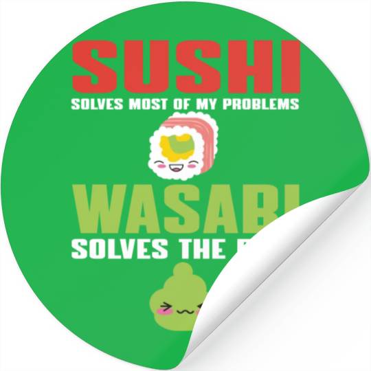 Sushi And Wasabi Stickers
