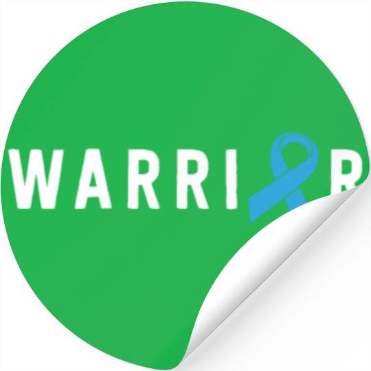 Prostate Cancer Warrior Light Blue Ribbon Dad Stickers