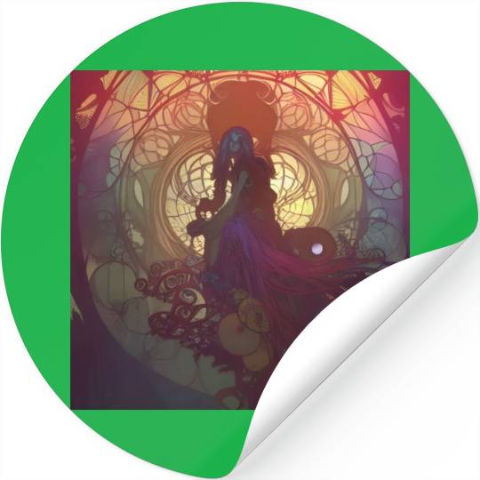 Psychedelic Clocktower Specter Stickers