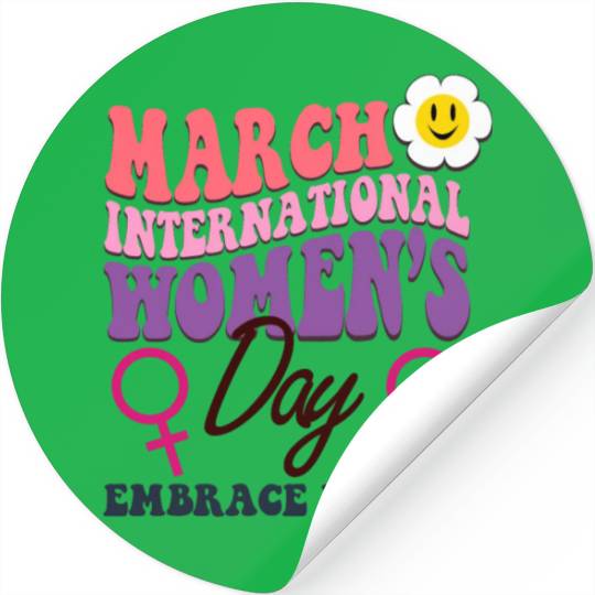 International Women's Day 2023 Theme Embrace Equit Stickers
