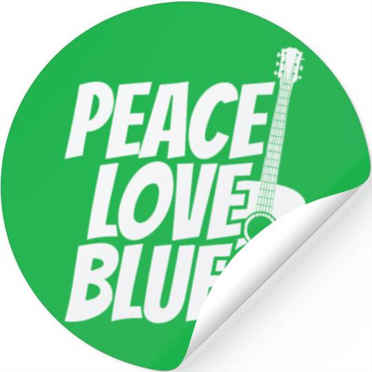 Peace Love Blues Music Trumpet Stickers
