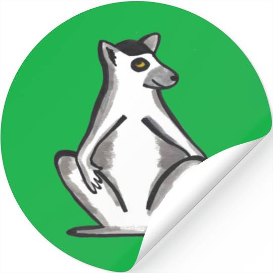 chiling lazy monkey ringtailed lemur Stickers