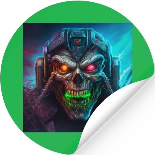 ZOMBIE IRON MAIDEN (version 8) Stickers