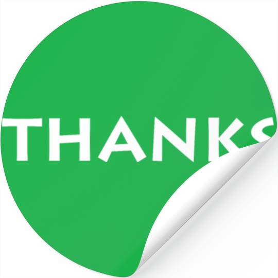 THANKS - WHITE DESIGN Stickers