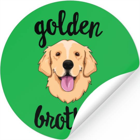 Golden Retriever Brother Sibling Family Dog Stickers
