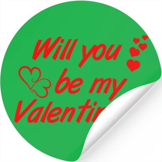 Will you be my Valentine Vector Stickers Design