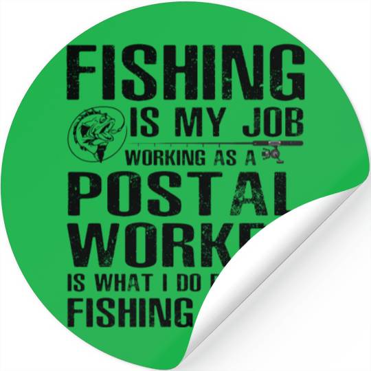 Postal Worker Funny Fishing Stickers
