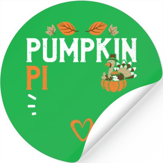 Pumpkin Pi - Thanksgiving Stickers