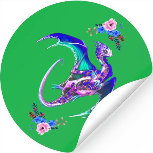 Day Of The Dead Sugar Skull Dragon Stickers