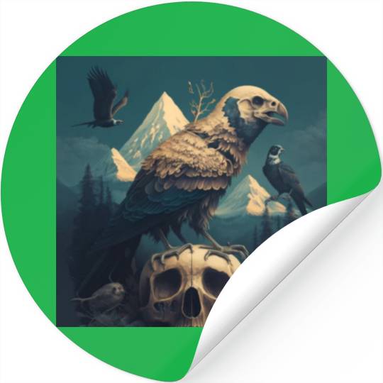 The Skull and the Eagle: A Mountainous Tale... Stickers