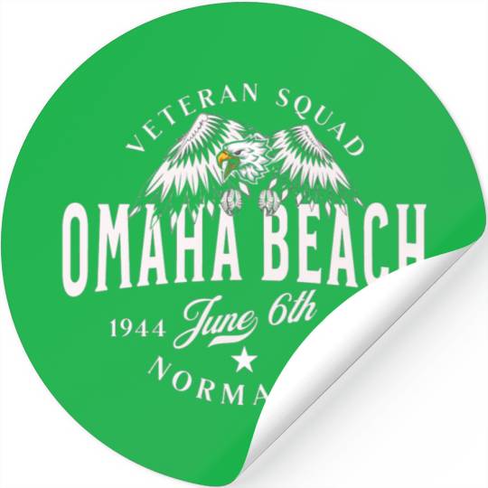 Omaha Beach june 6th Stickers