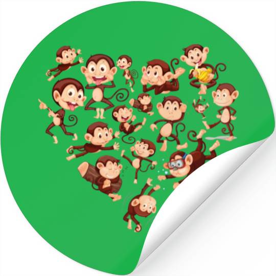 chimpanzee monkey Stickers